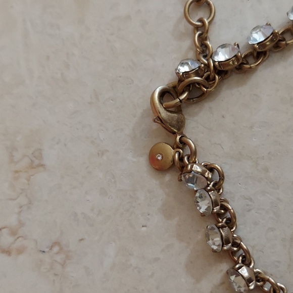 J. Crew Pink and Blush Art Deco Necklace with Rhinestones 20 Inches in Length - Picture 11 of 16